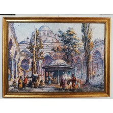 Dora Halı Tablo Yıkanabilir Solmayan Parlak ve Canlı 60CM x 80 cm Dekoratif Çerçeveli Taplo