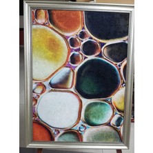 Dora Halı Tablo Yıkanabilir Solmayan Parlak ve Canlı 60CM x 80 cm Dekoratif Çerçeveli Taplo