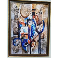 Dora Halı Tablo Yıkanabilir Solmayan Parlak ve Canlı 60CM x 80 cm Dekoratif Çerçeveli Taplo