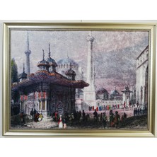Dora Halı Tablo Yıkanabilir Solmayan Parlak ve Canlı 60CM x 80 cm Dekoratif Çerçeveli Taplo