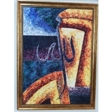 Dora Halı Tablo Yıkanabilir Solmayan Parlak ve Canlı 60CM x 80 cm Dekoratif Çerçeveli Taplo