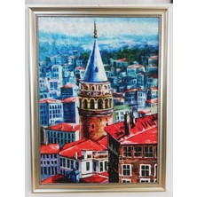 Dora Halı Tablo Yıkanabilir Solmayan Parlak ve Canlı 60CM x 80 cm Dekoratif Çerçeveli Taplo
