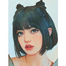 Anime And Your World Blackpink Manga  Defter 1 Adet Özel Tasarım A4 Boyutu 21*29 cm Telli Kareli Büyük Boy Defter