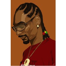 Anime And Your World Snoop Dogg  Defter 1 Adet Özel Tasarım A4 Boyutu 21*29 cm Telli Çizgisiz Büyük Boy Defter