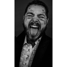Anime And Your World Post Malone  Defter 1 Adet Özel Tasarım A4 Boyutu 21*29 cm Telli Kareli Büyük Boy Defter