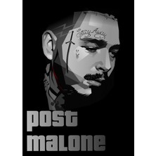 Anime And Your World Post Malone  Defter 1 Adet Özel Tasarım A4 Boyutu 21*29 cm Telli Çizgisiz Büyük Boy Defter