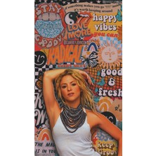 Anime And Your World Shakira Yeni  Defter 1 Adet Özel Tasarım A4 Boyutu 21*29 cm Telli Kareli Büyük Boy Defter