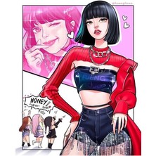 Anime And Your World Blackpink Manga  Resim Defteri Çizim Defteri Telli A4 Boyutu Pvc Kaplı 21×29 cm 32 Sayfa
