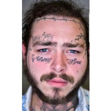 Anime And Your World Post Malone  Defter 1 Adet Özel Tasarım A4 Boyutu 21*29 cm Telli Çizgisiz Büyük Boy Defter