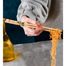 Ahşap Chopstick Ve Noodle Makarna Tabağı Set