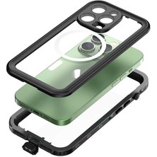 Wowacs Apple iPhone 14 Pro Max ile Uyumlu Kılıf Su Geçirmez 360 Derece Koruma Waterproof Telefon Kılıfı