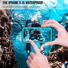 Wowacs Apple iPhone x ile Uyumlu Kılıf Su Geçirmez 360 Derece Koruma Waterproof Telefon Kılıfı