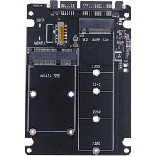 Unbrand M.2 Ngff Ssd'e Sata 3.0 Adapter Card Msata Ssd'e Sata 3.0 Riser Card 2'e 1 Dönüştürücü Adapter Card (Yurt Dışından)