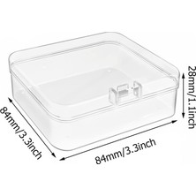 Unbrand 24 Pcs Mini Plastic Storage Containers Box, 3.3x3.3 Inches Empty Hinged Box,için Mücevher, Hardware, Game Pieces, Crafts (Yurt Dışından)