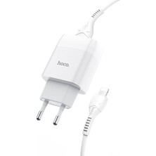 Hoco C73A Çift USB Girişli Hızlı Şarj Adaptörü ve Hızlı Iphone Şarj Kablosu 1m