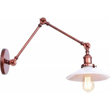 Mylights  Retro Bakır Eskitme Mafsalı Aplik Beyaz Metal Başlık