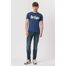 Lee Cooper Jack Erkek Slım Dar Kesim Yüksek Bel Dar Paça Jean Pantolon Yeşil
