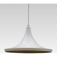 Mylights  Retro  Rustik Metal Sarkıt Avize Beyaz Içi Altın