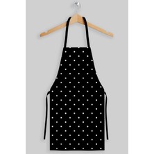 Ays Home Siyah Beyaz Puantiyeli Mutfak Önlüğü