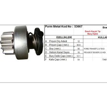 Otogel F.MOTOR FM53667-MARŞ Dişlisi 12 Diş 10 Kanal Bosch Tipi Ford Transıt 2.4 Tdcı Peugeot Boxer 2.2