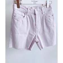 Aleksandrit Butik Lila Kot Şort