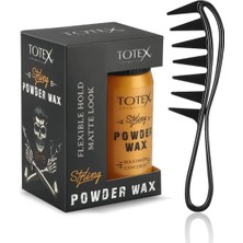 Totex Saç Şekillendirici Tekstüre Edici Toz Wax 20G |  + Saç Sakal Şekillendirici Antistatik Tarak