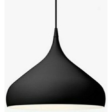 Mylights  Metal Sakkıt Avize  Cap 41 cm   Siyah  Içi Beyaz