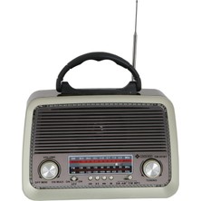Cannavaro CN-301 Bt Nostaljik Radyo Bluetooth + Ledli + Fener + USB + Sd Card Mp3 Radyo Çalar CN-301 Bt