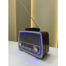 Cannavaro CN-301 Bt Nostaljik Radyo Bluetooth + Ledli + Fener + USB + Sd Card Mp3 Radyo Çalar CN-301 Bt