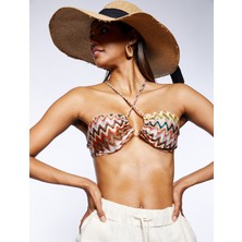 Koton Bikini Üstü Pencere Detaylı Boyundan Bağlamalı Dokulu