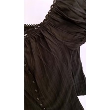 Aleksandrit Butik Vintage Girl Black Büstiyer