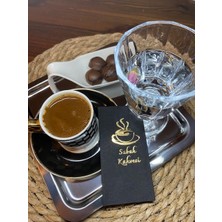 Kidspartim Gold Yaldızlı Siyah Sabah Kahvesi Peçete 6X12 cm