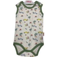 Tiffany Tekstil Tiffany Atlet Body Trip Tour Theme Ekru - Yeşil