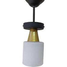 Mylights  Modern  Tekli  Avize Siyah  Opalk Camlı