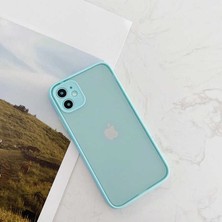 Heptek İletişim Apple iPhone 11 Pro Max Kılıf Mat Parmak Izi Yapmaz Kamera Korumalı Renkli Tuşlu Sert Silikon Kapak (Hux)