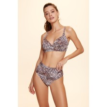 No Gossip Bardot Yüksek Bel Bikini Tek Alt Leopar 229204-D