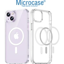 Microcase iPhone 14 Için Magsafe Manyetik Darbeye Dayanıklı Yarı Esnek Plastik Tpu Şeffaf Kılıf - AL8116