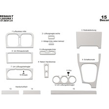 meriç cockpit design Meriç® Renault Laguna Ön Torpido Kaplama Maun 15 Parça 1998-2001