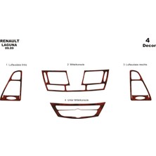 meriç cockpit design Meriç® Renault Laguna Ön Torpido Kaplama Maun 4 Parça 2009-2014