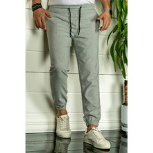 Modamesto Erkek Gri Relaxed Fit Jogger Pantolon