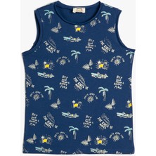 Koton Atlet Pamuklu Baskılı Yuvarlak Yaka