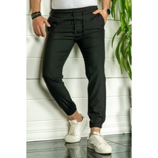 Modamesto Erkek Siyah Relaxed Fit Jogger Pantolon