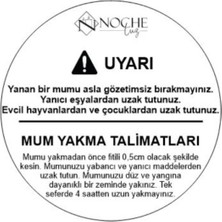 Noche Luz Nocheluz Black Vanilla Kokulu, Çiçek Dekorlu Silindir %100 Vegan Soya Mumu