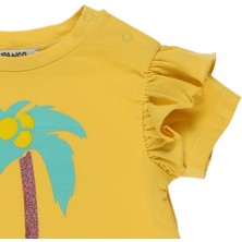 Panço Kız Bebek Baskılı Kısa Kollu T-Shirt