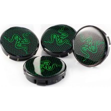 Oto Aksesuarcım Razer Green Snake Tuning Damla Geçme Jant Göbeği 4'lü 55MM