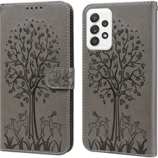 Cool-M Geyik Ağacı Deseni Pu Deri Cüzdan Stand Samsung Galaxy A33 5g Için Telefon Koruyucu Kılıf Kapağı (Yurt Dışından)