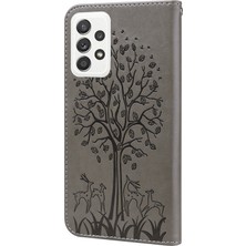 Cool-M Geyik Ağacı Deseni Pu Deri Cüzdan Stand Samsung Galaxy A33 5g Için Telefon Koruyucu Kılıf Kapağı (Yurt Dışından)