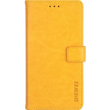 Cool-M Samsung Galaxy A33 Için Idewei 5g Çılgın At Dokulu Deri Cüzdan Kılıfı Tpu Kabuk Stand Manyetik Folio Kapağı (Yurt Dışından)