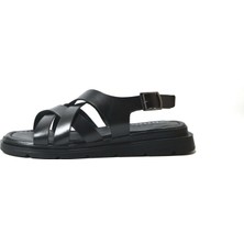 Beety 23BY76.533  Deri Siyah Kadın Sandalet