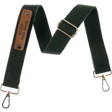 Miaju Omuz Çantaları Için Isminize Özel Koyu Yeşil Omuz Askısı 120 Cm, El Yapımı Hediye Kişiselleştirilebilir Askı